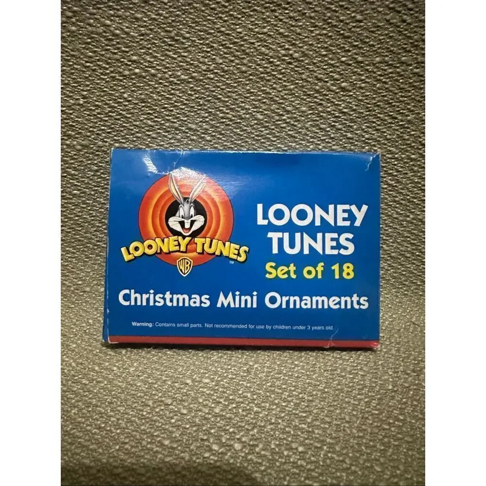 Vintage LOONEY TUNES Christmas Mini Ornaments 1999 Set of 18 Characters GUC